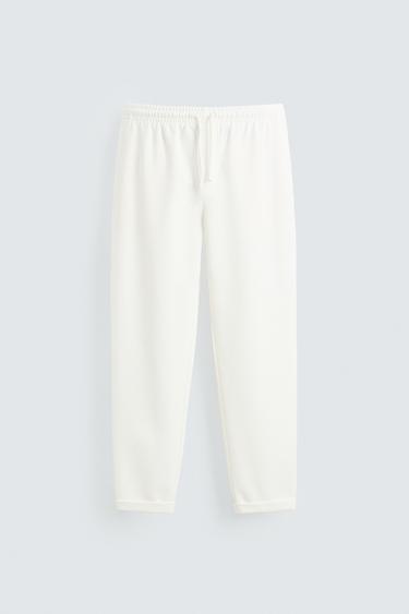 EASY CARE JOGGER WAIST TROUSERS - Oyster-white by Zara