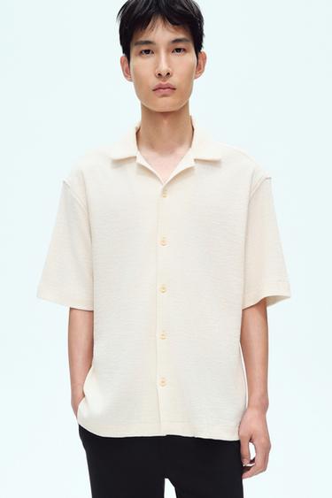 TEXTURED SHIRT - Ecru by Zara