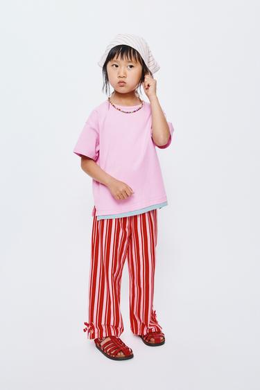 STRIPED AND EMBROIDERED FLORAL BANDANA - Pink by Zara
