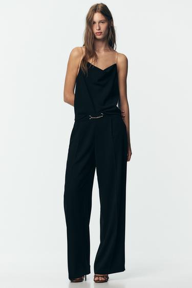 CHAIN STRAP CAMISOLE TOP - Black by Zara