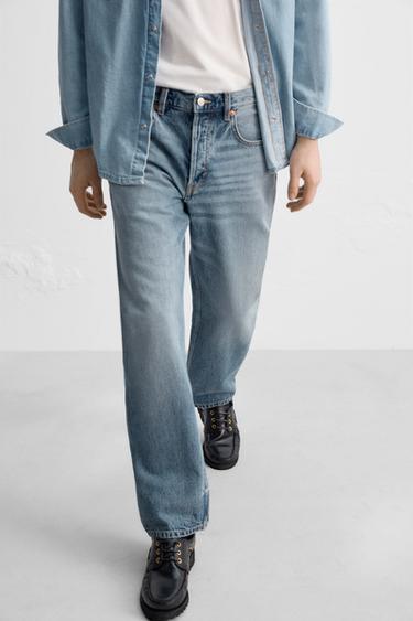 STRAIGHT FIT JEANS - Mid-blue by Zara