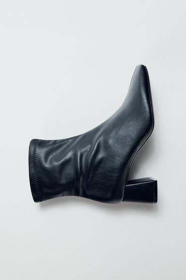 BLOCK HEEL ANKLE BOOTS - Black by Zara