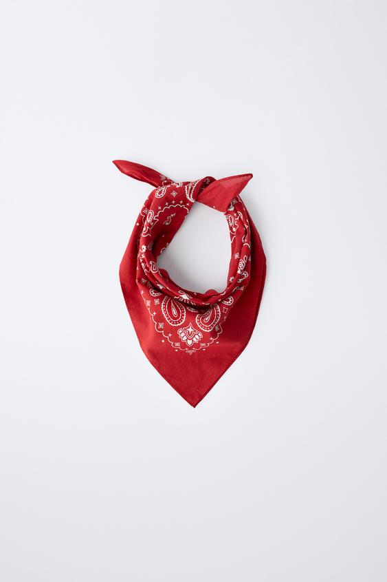 PAISLEY PRINT BANDANA - Red by Zara - Image 0