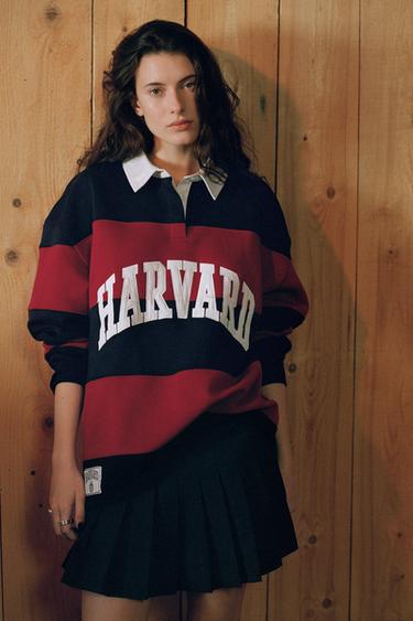 HARVARD UNIVERSITY POLO SWEATSHIRT - Burgundy by Zara - Image 0