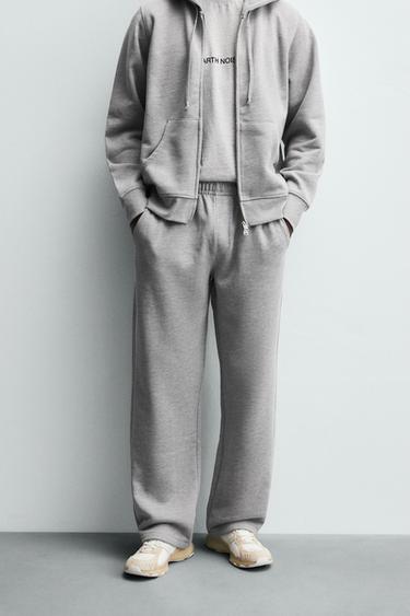 REGULAR FIT JOGGER TROUSERS - Grey marl by Zara