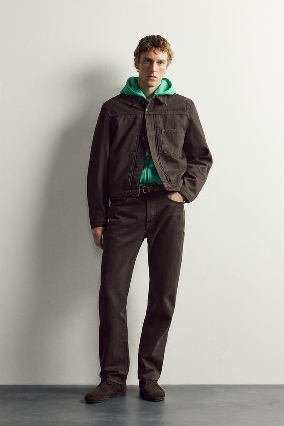 AARON LEVINE X ZARA CROPPED FIT PLEATED JACKET - Chocolate brown by Zara - Image 0