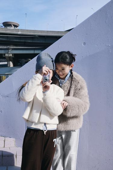 FAUX FUR BOLERO JACKET - Ecru by Zara