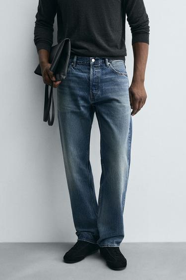 STRAIGHT FIT JEANS - Blue by Zara