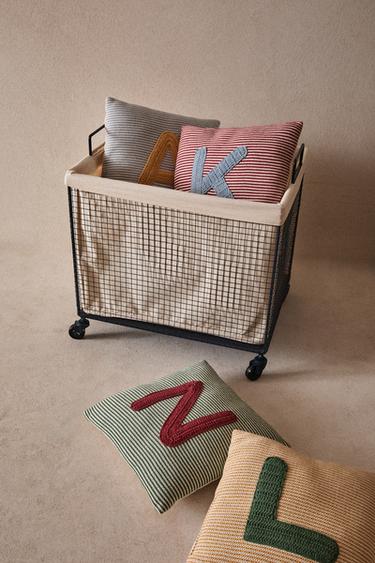 CHILDREN’S METAL BASKET WITH WHEELS - Navy blue by Zara