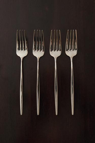 PACK OF BRUNCH FORKS WITH THIN HANDLE (PACK OF 4) - Steel by Zara