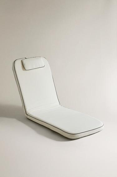 RECLINING BEACH GROUND LOUNGER - Ecru by Zara