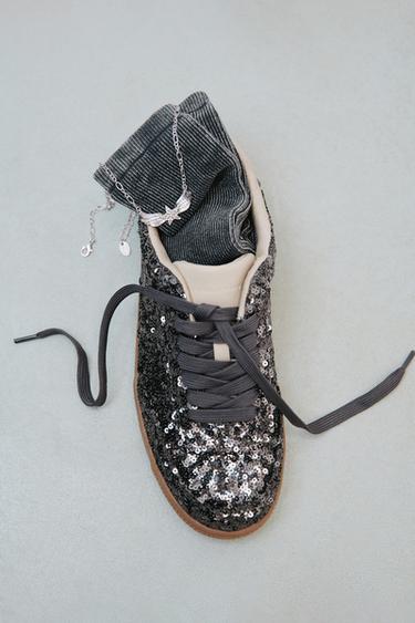 sequin sneakers - Silver by Zara
