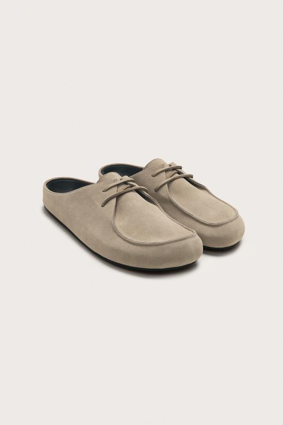 LIMITED EDITION LEATHER CLOGS - Beige by Zara - Image 0
