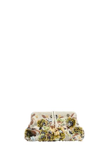 BEADED PRINTED POUCH - Multicoloured by Zara