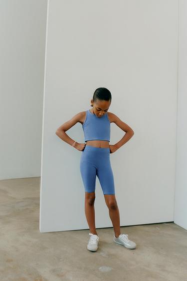 STRAPPY CROP TOP - Bluish by Zara
