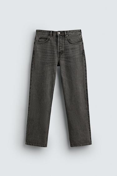 REGULAR STRAIGHT FIT JEANS - Grey by Zara