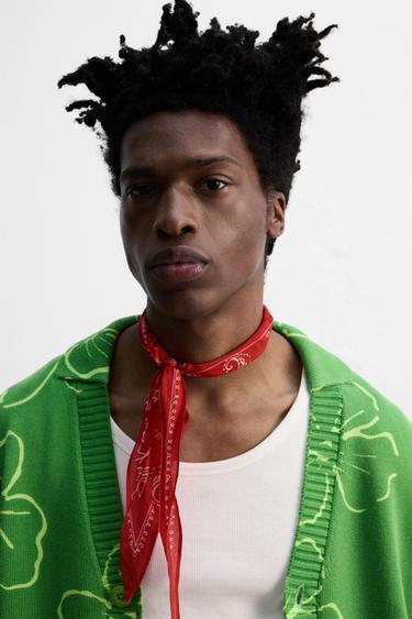COTTON - SILK BANDANA © OTIS KWAME KYE QUAICOE - Red by Zara - Image 0