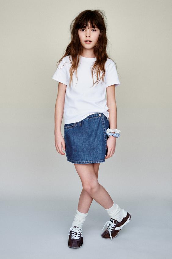 DENIM BERMUDA SKIRT - Blue by Zara - Image 0