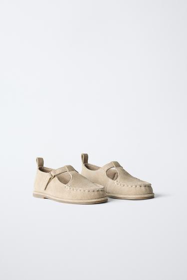 LEATHER SHOES - Ecru White by Zara