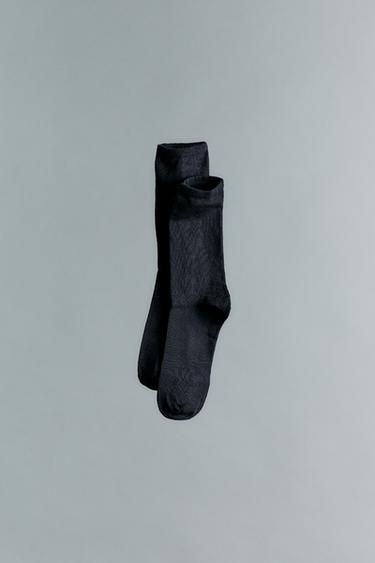 FOUR-PACK OF KNEE-HIGH SOCKS - Navy blue by Zara