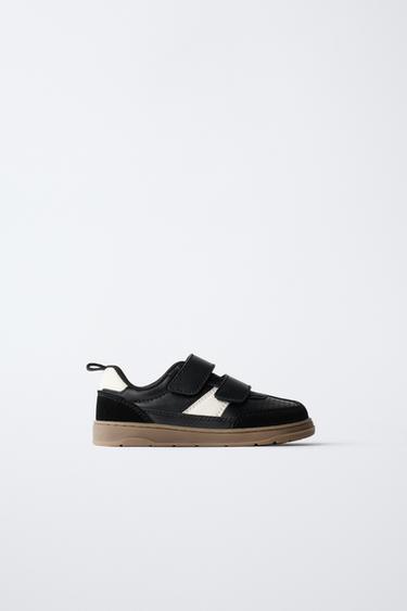 LEATHER STRAP BAREFOOT SNEAKERS - Black by Zara