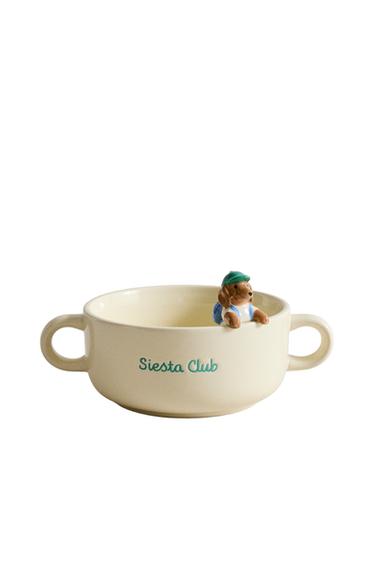 CHILDREN'S CERAMIC DOGGY BOWL - Multicoloured by Zara