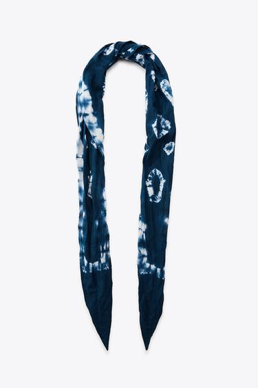 TIE-DYE CREASED BANDANA X FANGLU LIN - Blue by Zara