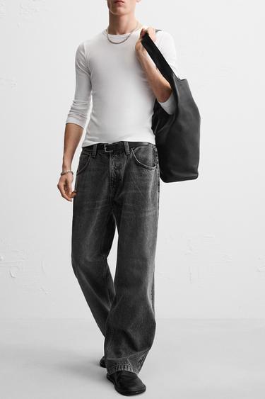 BAGGY FIT JEANS - Charcoal by Zara