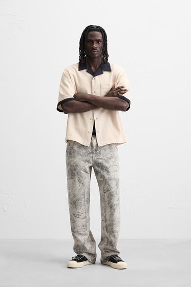 CONTRAST EMBROIDERY SHIRT - White by Zara - Image 0