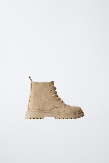 FLORAL BOOTS - Sand Brown by Zara