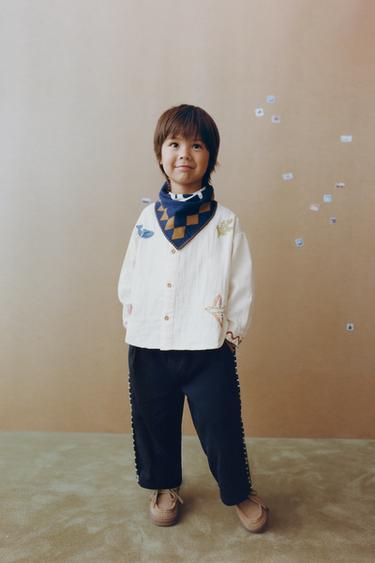 EMBROIDERED SHIRT - Ecru by Zara