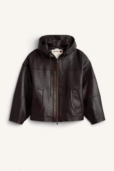 LTHR JKTC - Dark brown by Zara