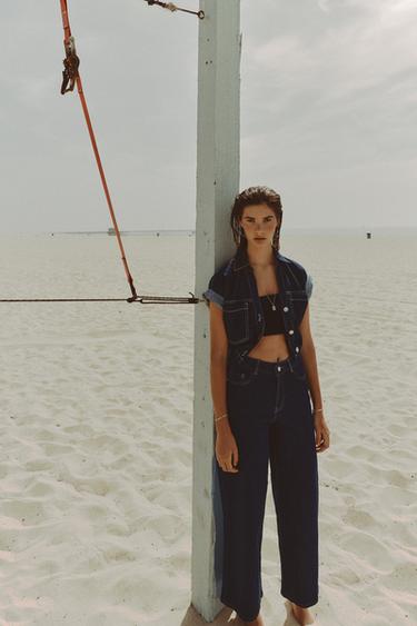 Z1975 SHORT DENIM SHIRT - Blue by Zara