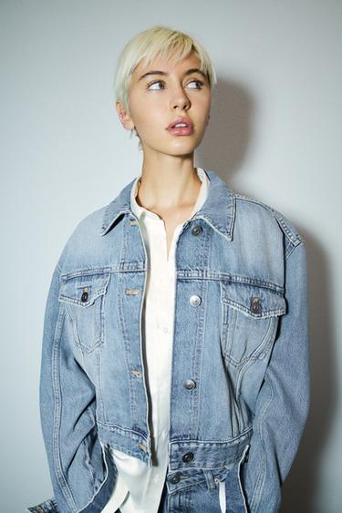 TRF RHINESTONE DENIM JACKET - Blue by Zara