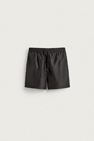 AARON LEVINE X ZARA MID-LENGTH SWIMMING TRUNKS - Brown by Zara
