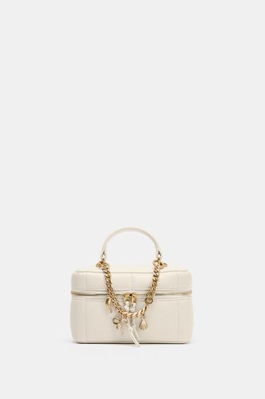 VANITY BAG WITH CHARMS - Ecru by Zara