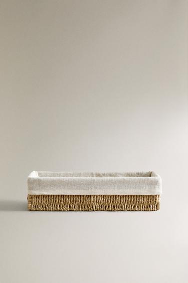 RECTANGULAR FABRIC INTERIOR BASKET - Light beige by Zara