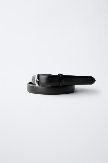 LEATHER BELT - Black by Zara