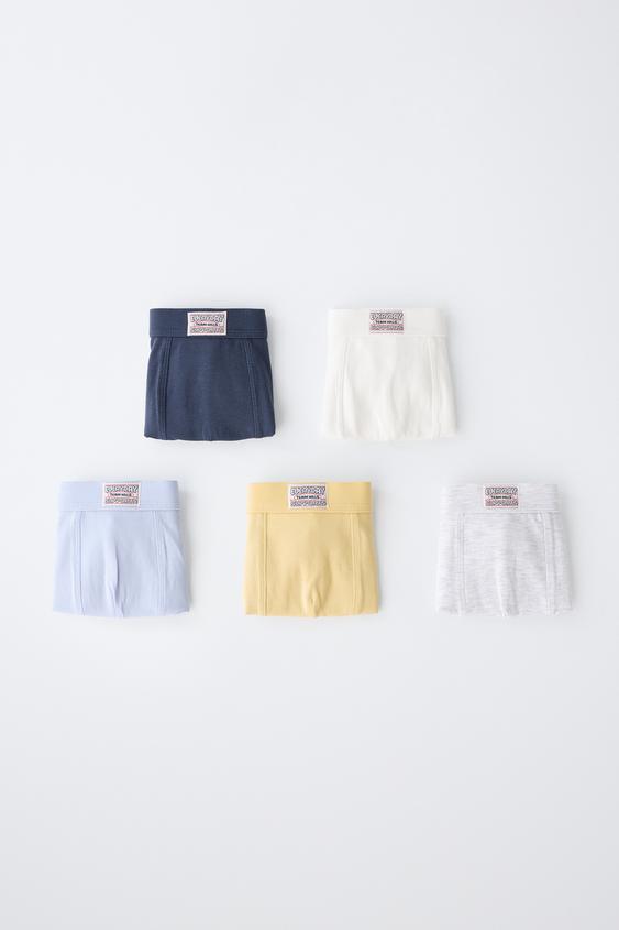 2-6 YEARS / 5-PACK OF LABEL BOXERS - Multicoloured by Zara - Image 0