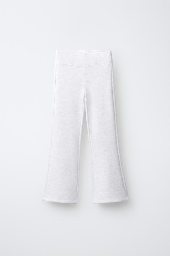 FLARE GYM TROUSERS - Grey marl by Zara - Image 0