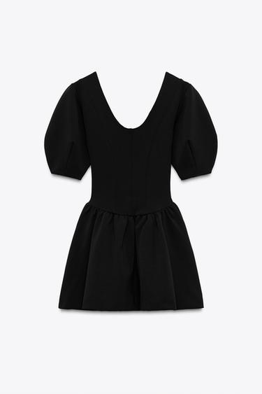 FITTED SKATER DRESS - Black by Zara - Image 0