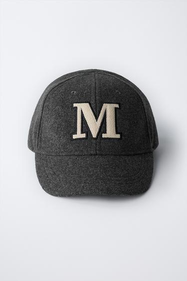 CLOTH CAP WITH INITIAL - Grey marl by Zara