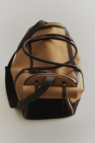 LEATHER PET CARRIER - Beige by Zara
