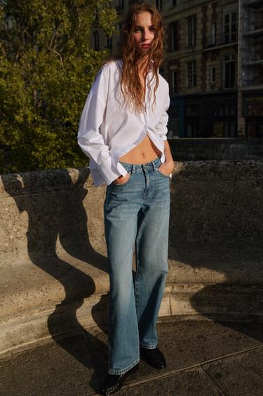 JEANS Z.03 REGULAR FIT HIGH-WAIST LONG LENGTH - Blue by Zara