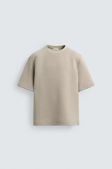 RELAXED FIT TECHNICAL SWEATSHIRT - Stone by Zara