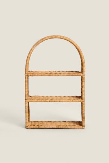 CHILDREN’S OVAL RATTAN SHELVING UNIT - Light beige by Zara - Image 0