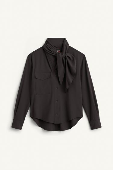 SCRF SHRT - Chocolate by Zara