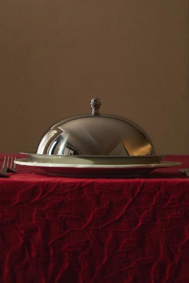 TRAY WITH STEEL DOME - Steel by Zara
