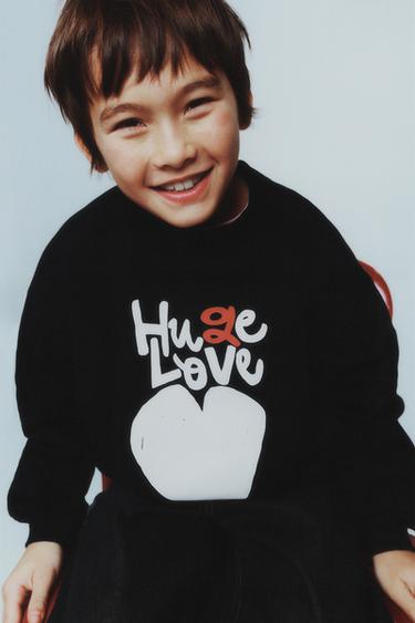 HEART SWEATSHIRT - Black by Zara