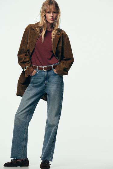 RUSTIC SHORT SLEEVE T-SHIRT - Wine by Zara